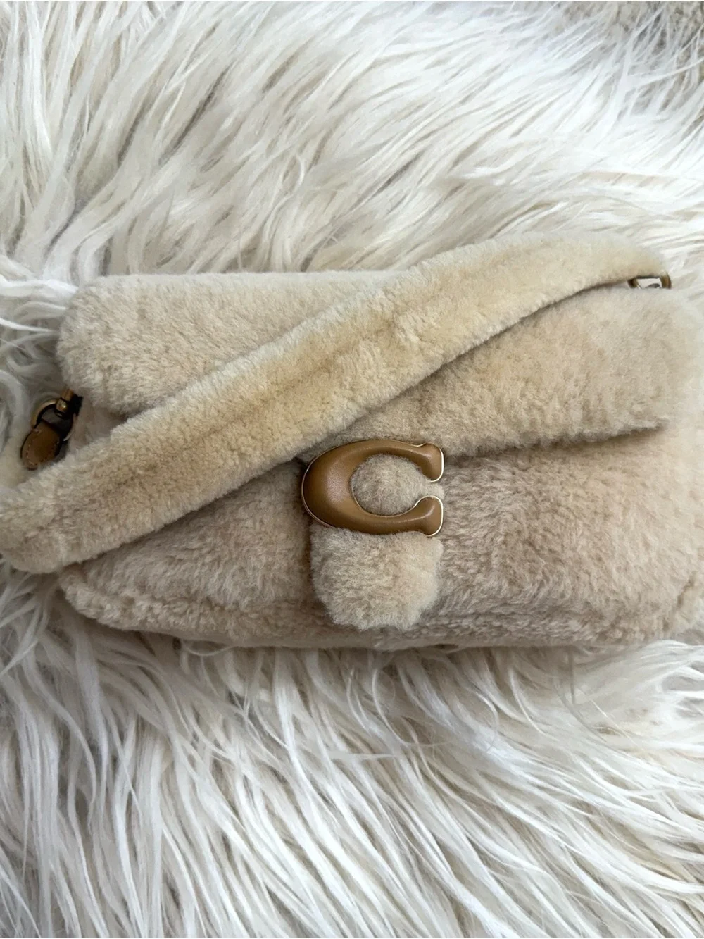 Coach Pillow Tabby Shoulder Bag Shearling 26